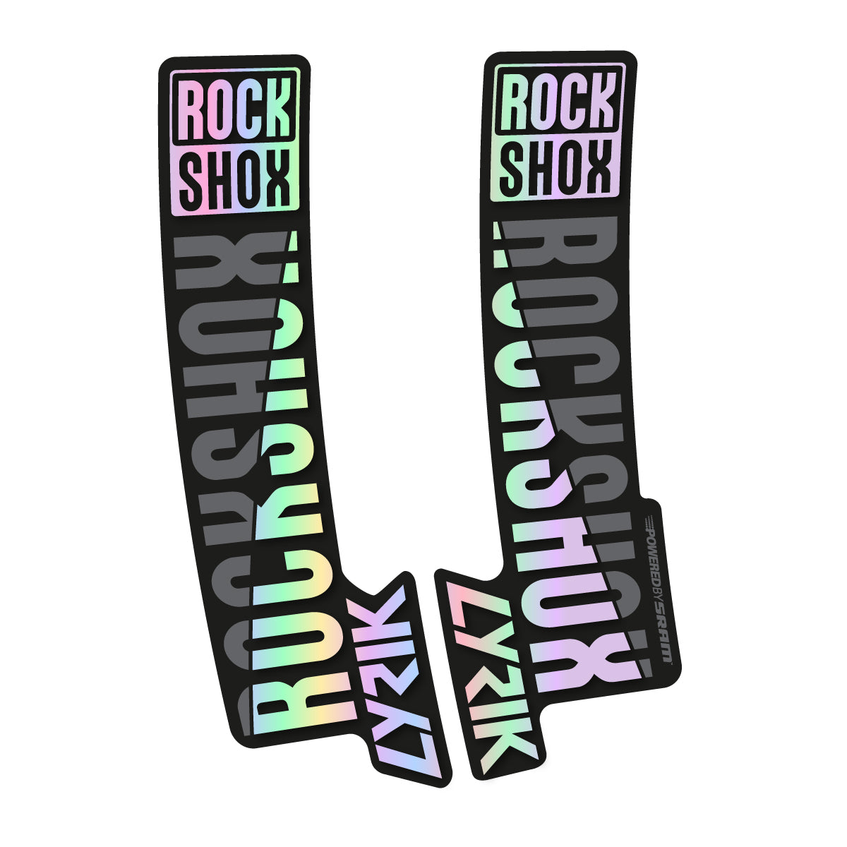 Compatible Stickers for RockShox Lyrik 2018, Fork vinyl decals - Hollographic