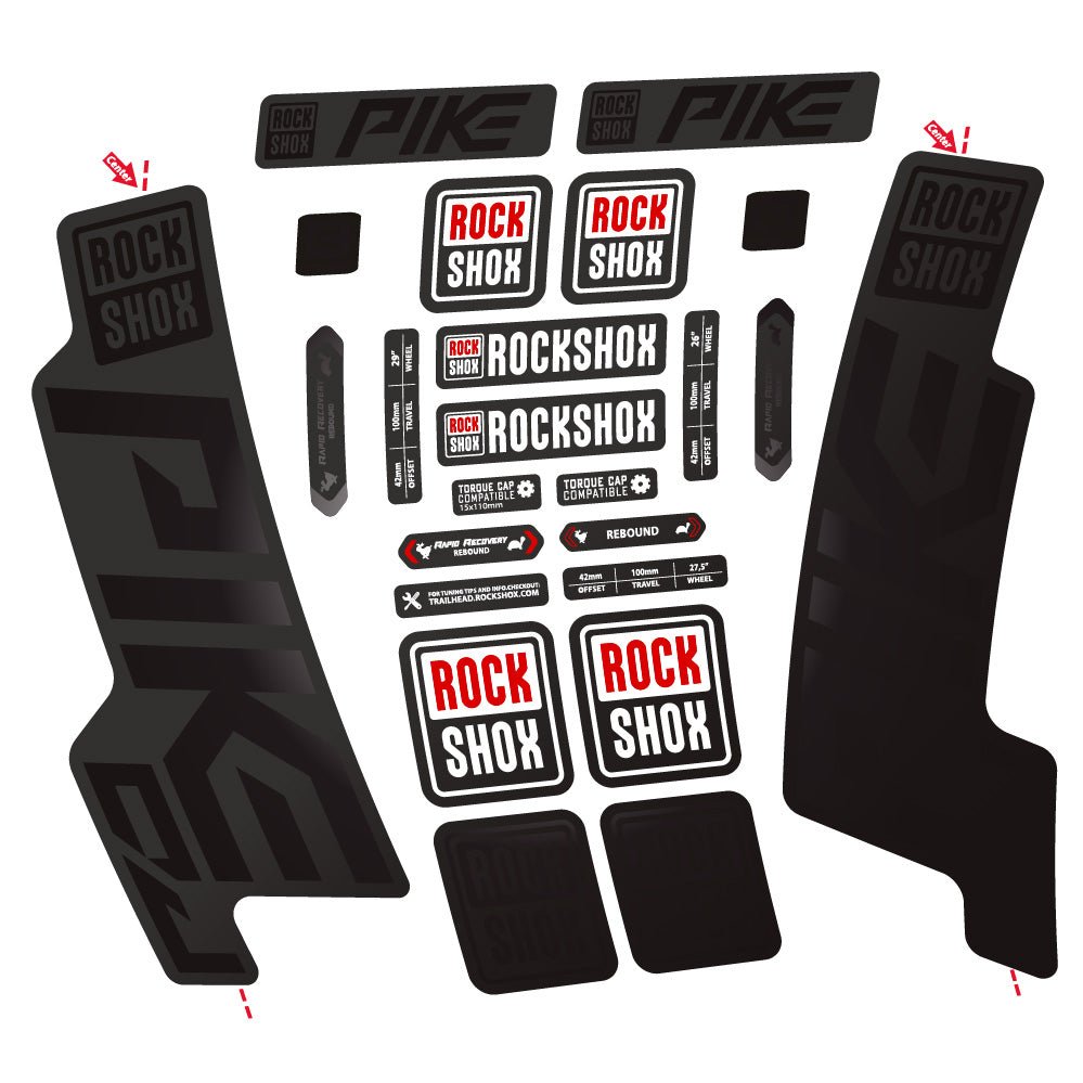 Aufkleber Rock Shox Pike DJ, Gabel 29, Fahrradaufkleber Vinyl