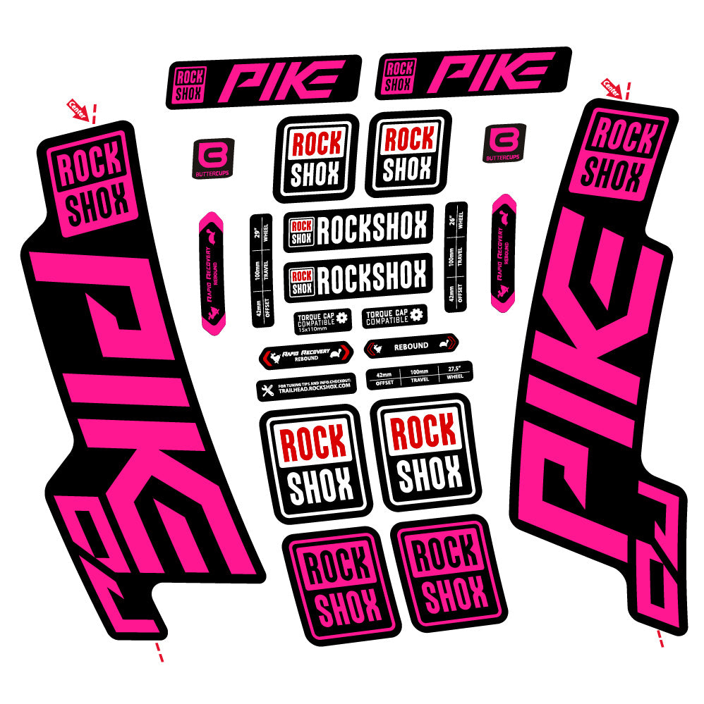Aufkleber Rock Shox Pike DJ, Gabel 29, Fahrradaufkleber Vinyl