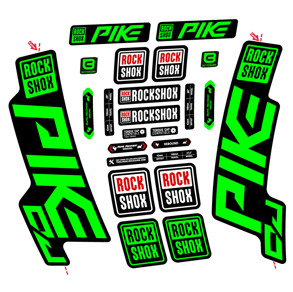Aufkleber Rock Shox Pike DJ, Gabel 29, Fahrradaufkleber Vinyl