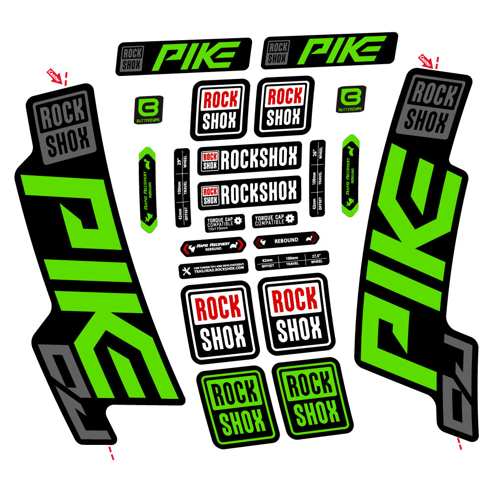 Aufkleber Rock Shox Pike DJ, Gabel 29, Fahrradaufkleber Vinyl