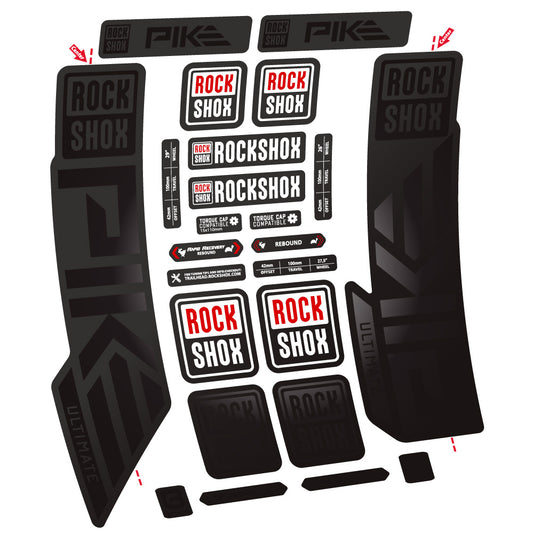 Aufkleber Rock Shox Pike Ultimate, Gabel 29, Fahrradaufkleber Vinyl
