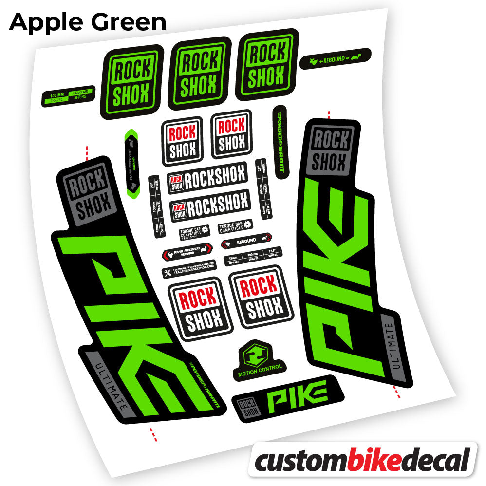 Decal Rock Shox Pike Ultimate 2020, Fork, bike sticker vinyl