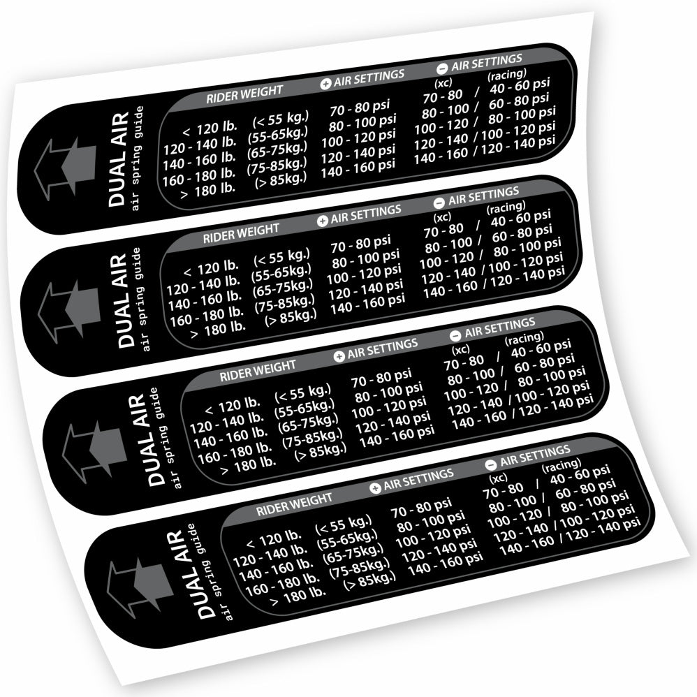 Decal Rock Shox Pressure Table, Fork 29, bike sticker vinyl