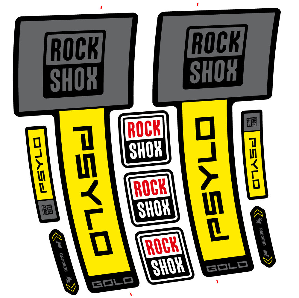 Decal RockShox Psylo Gold 2025, Fork 29, bike sticker vinyl