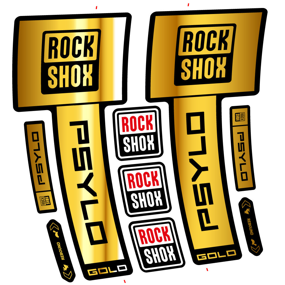 Decal RockShox Psylo Gold 2025, Fork 29, bike sticker vinyl
