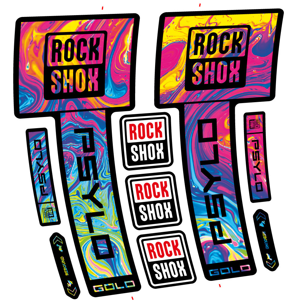 Decal RockShox Psylo Gold 2025, Fork 29, bike sticker vinyl