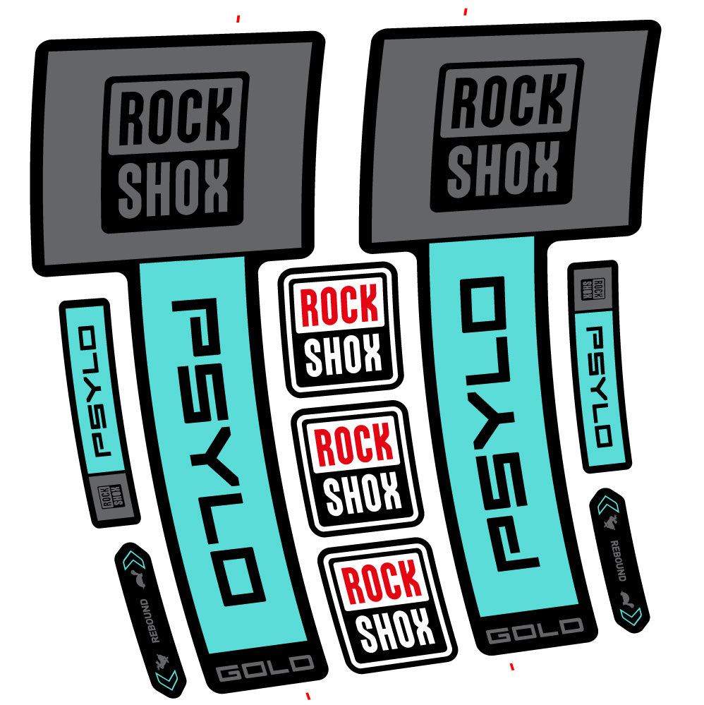 Decal RockShox Psylo Gold 2025, Fork 29, bike sticker vinyl
