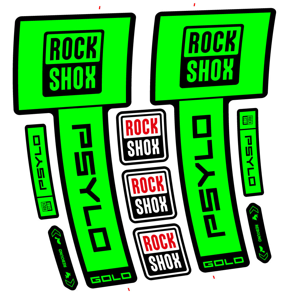 Decal RockShox Psylo Gold 2025, Fork 29, bike sticker vinyl