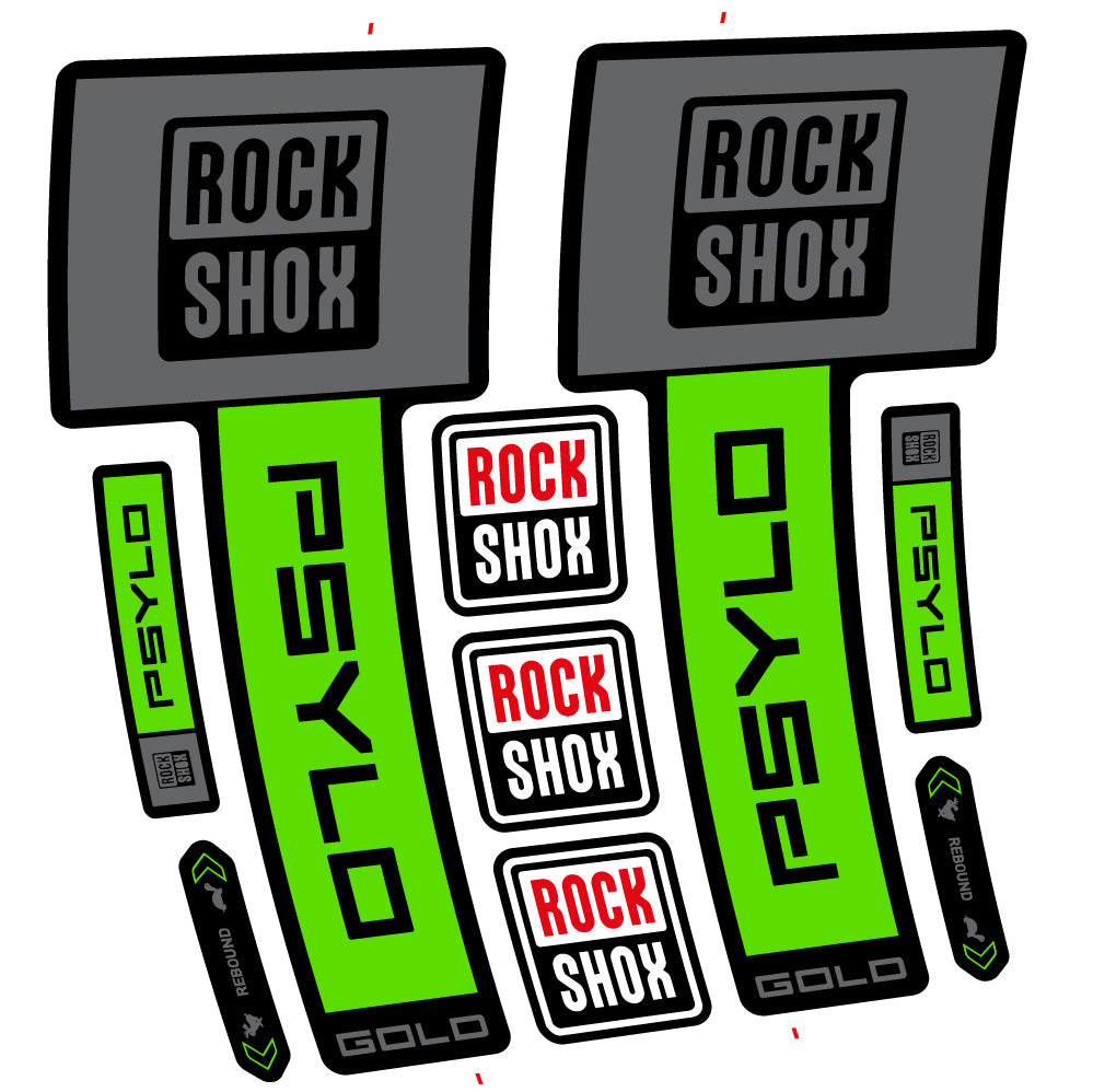 Decal RockShox Psylo Gold 2025, Fork 29, bike sticker vinyl