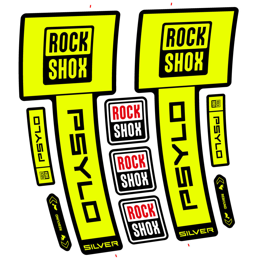 Decal RockShox Psylo Silver 2025, Fork 29, bike sticker vinyl