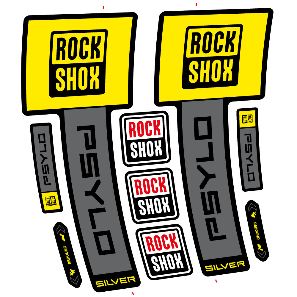Decal RockShox Psylo Silver 2025, Fork 29, bike sticker vinyl