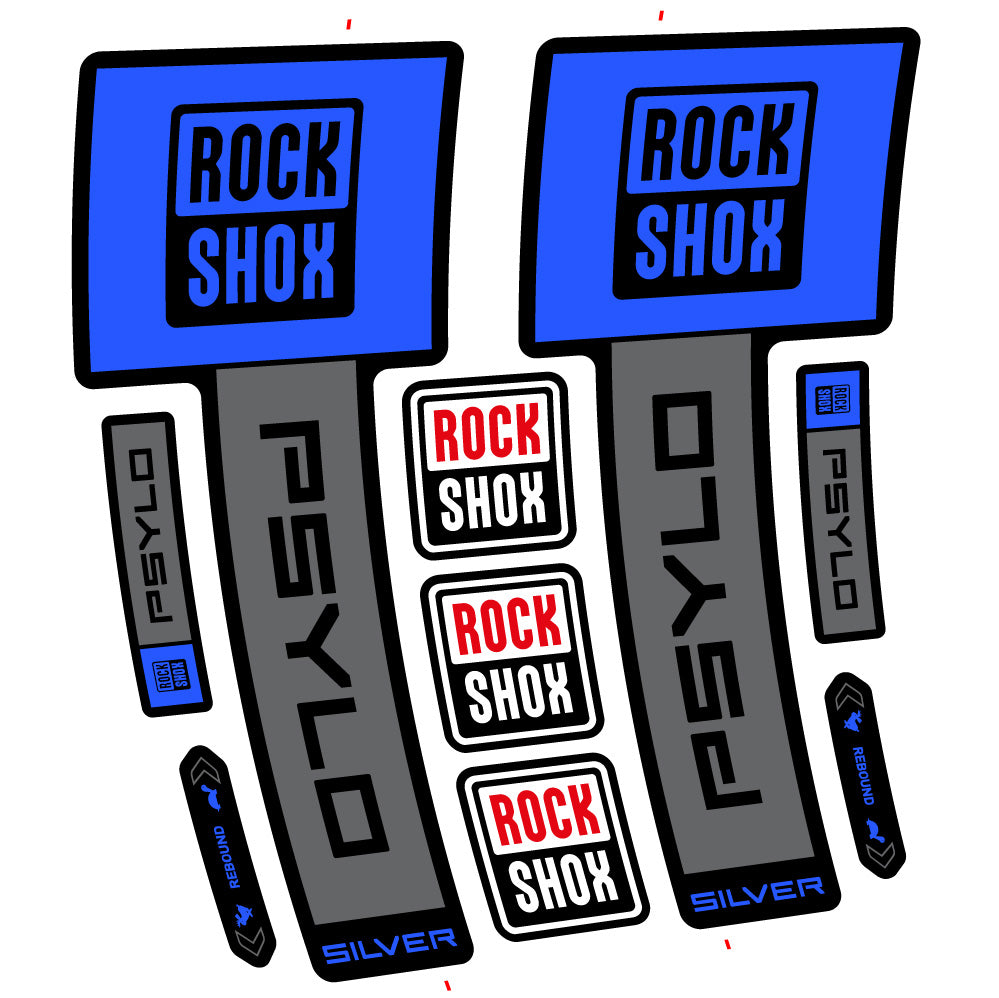 Decal RockShox Psylo Silver 2025, Fork 29, bike sticker vinyl