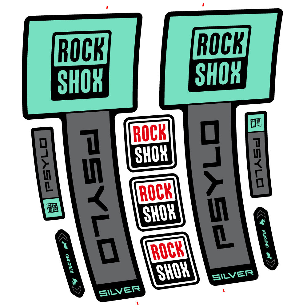 Decal RockShox Psylo Silver 2025, Fork 29, bike sticker vinyl