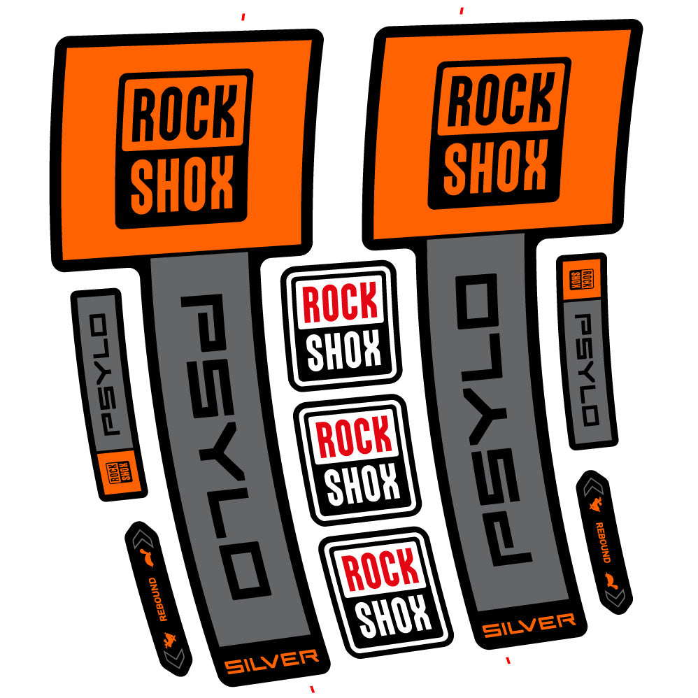 Decal RockShox Psylo Silver 2025, Fork 29, bike sticker vinyl