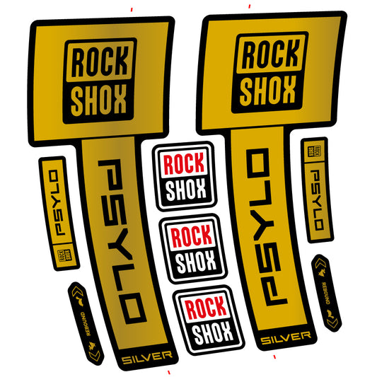 Decal RockShox Psylo Silver 2025, Fork 29, bike sticker vinyl