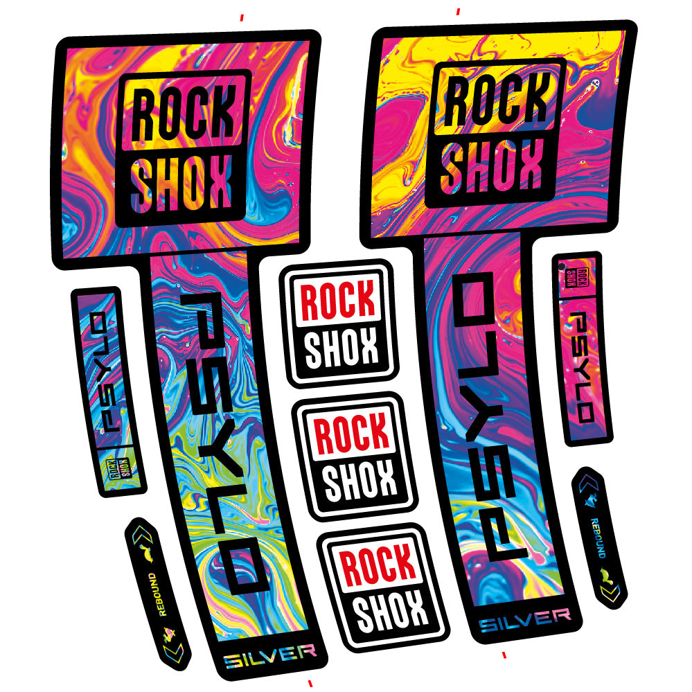 Decal RockShox Psylo Silver 2025, Fork 29, bike sticker vinyl