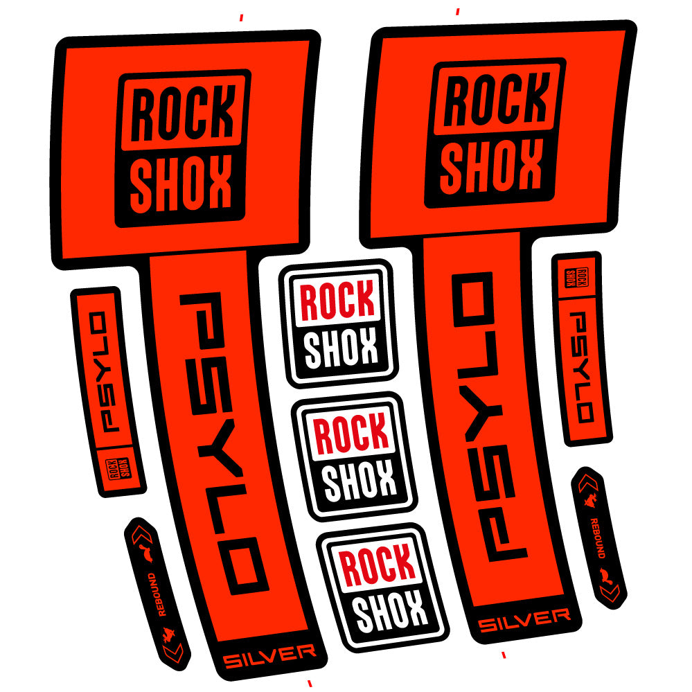 Decal RockShox Psylo Silver 2025, Fork 29, bike sticker vinyl