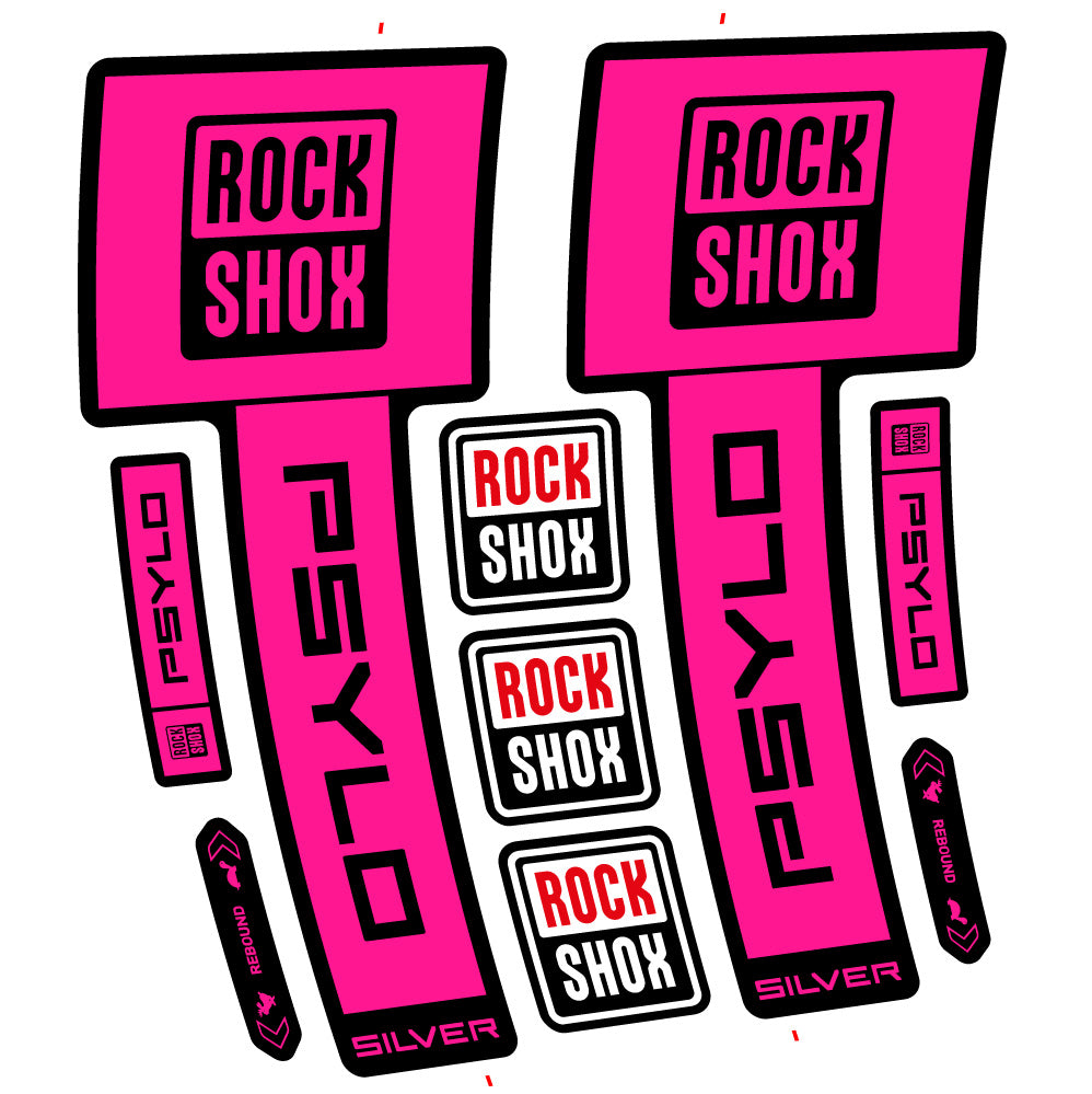 Decal RockShox Psylo Silver 2025, Fork 29, bike sticker vinyl