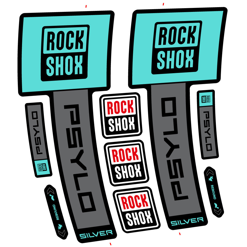 Decal RockShox Psylo Silver 2025, Fork 29, bike sticker vinyl