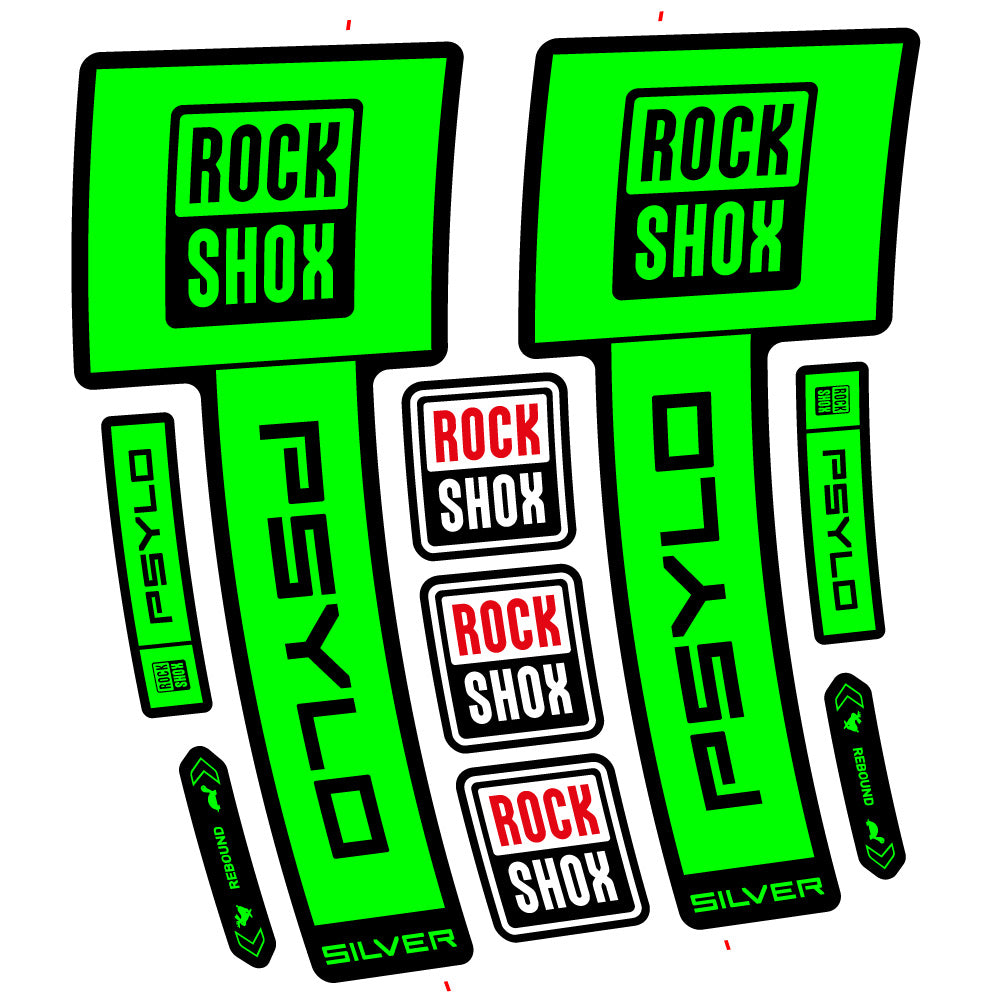 Decal RockShox Psylo Silver 2025, Fork 29, bike sticker vinyl