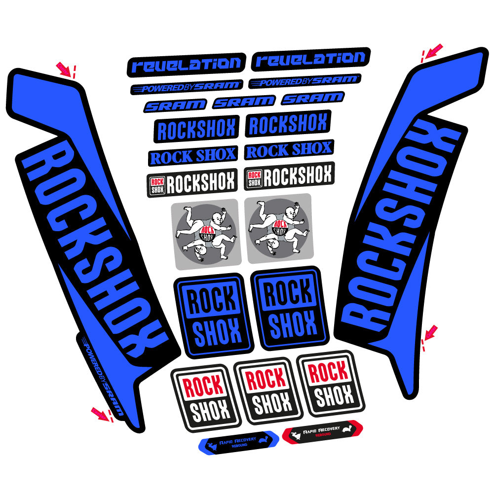 Decal Rock Shox Revelation 2016, Fork 29, bike sticker vinyl
