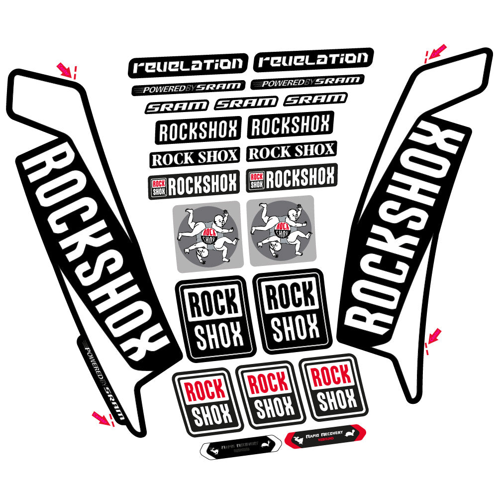 Decal Rock Shox Revelation 2016, Fork 29, bike sticker vinyl