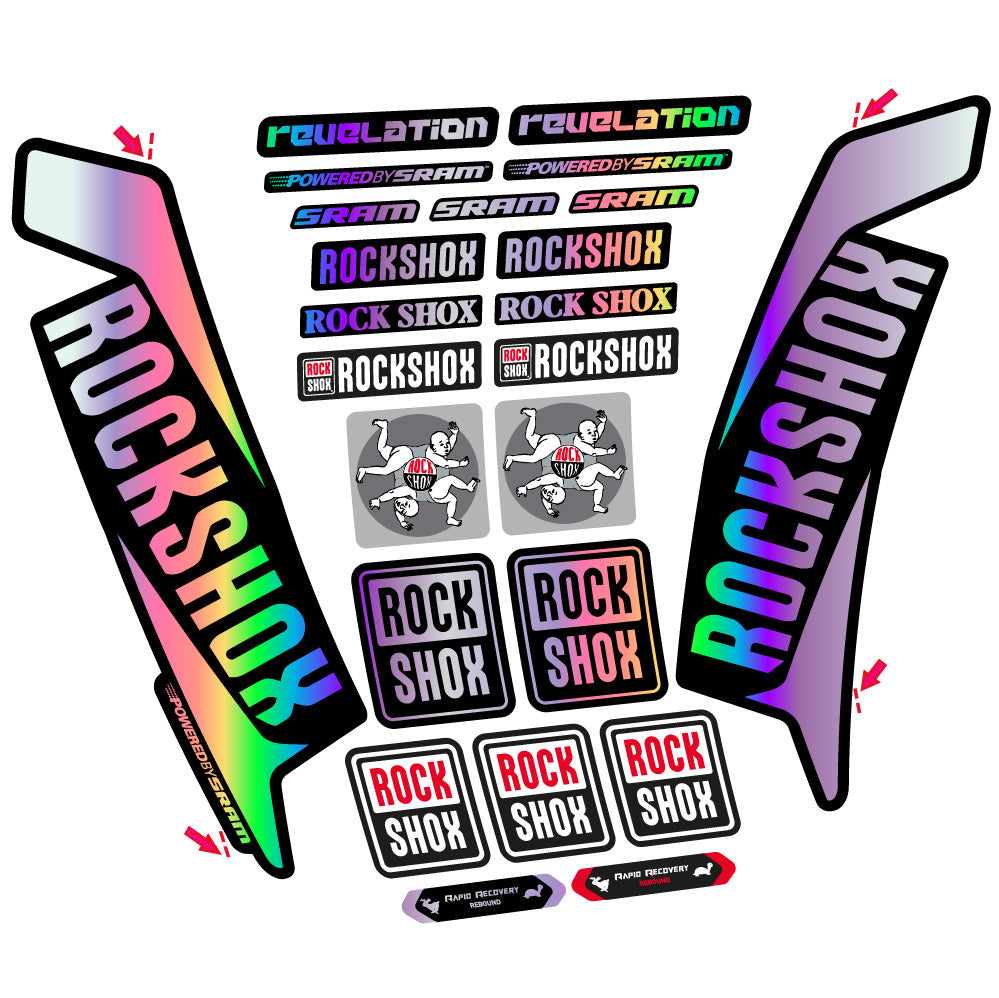 Decal Rock Shox Revelation 2016, Fork 29, bike sticker vinyl