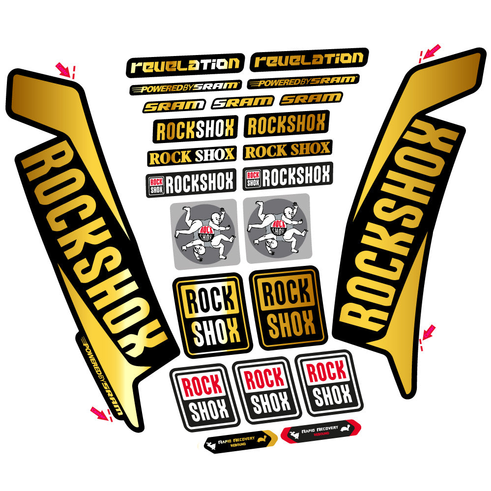Decal Rock Shox Revelation 2016, Fork 29, bike sticker vinyl