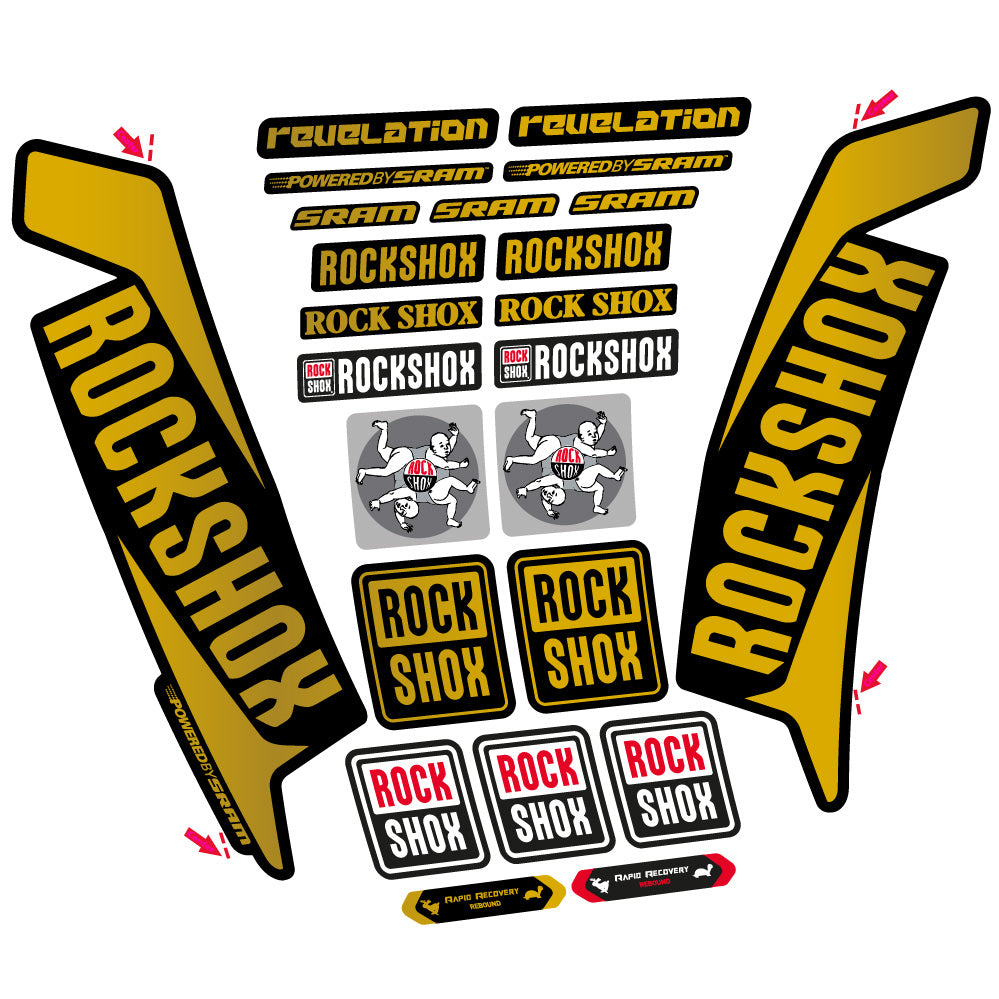 Decal Rock Shox Revelation 2016, Fork 29, bike sticker vinyl