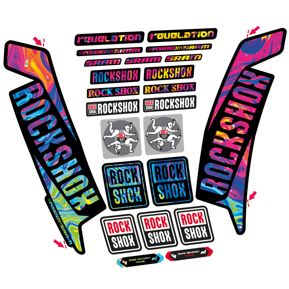 Decal Rock Shox Revelation 2016, Fork 29, bike sticker vinyl