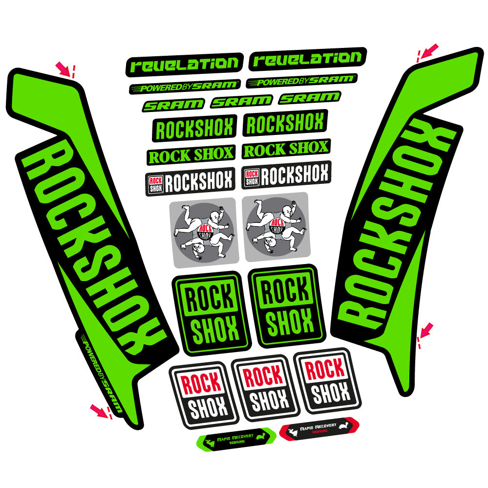 Decal Rock Shox Revelation 2016, Fork 29, bike sticker vinyl
