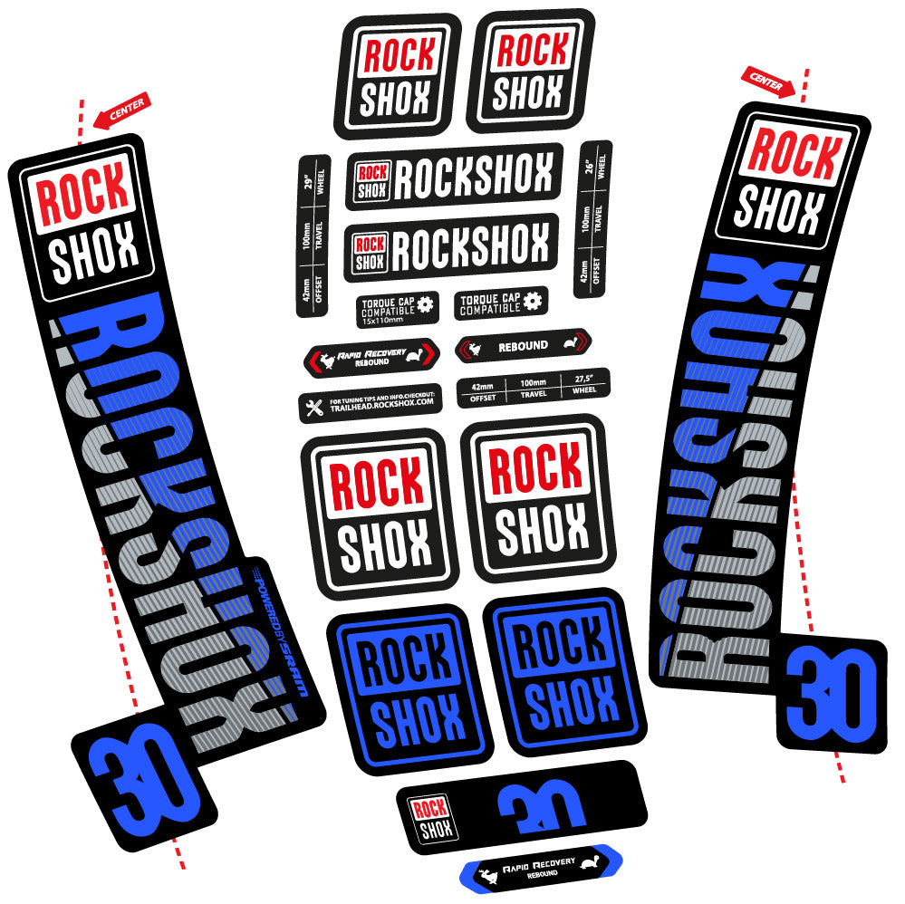 Decal Rock Shox TK30 2018, Fork 29, bike sticker vinyl
