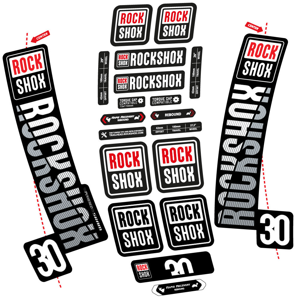 Decal Rock Shox TK30 2018, Fork 29, bike sticker vinyl