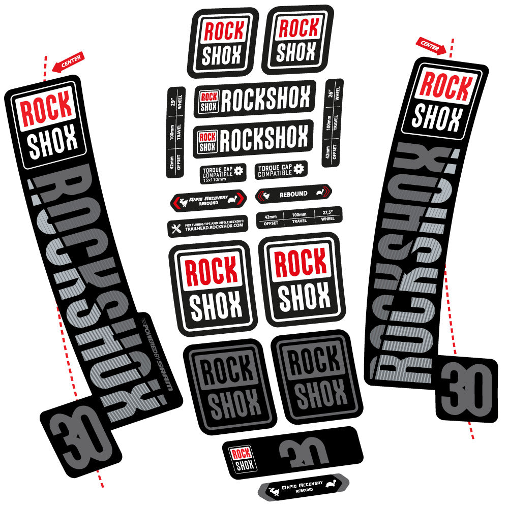 Decal Rock Shox TK30 2018, Fork 29, bike sticker vinyl