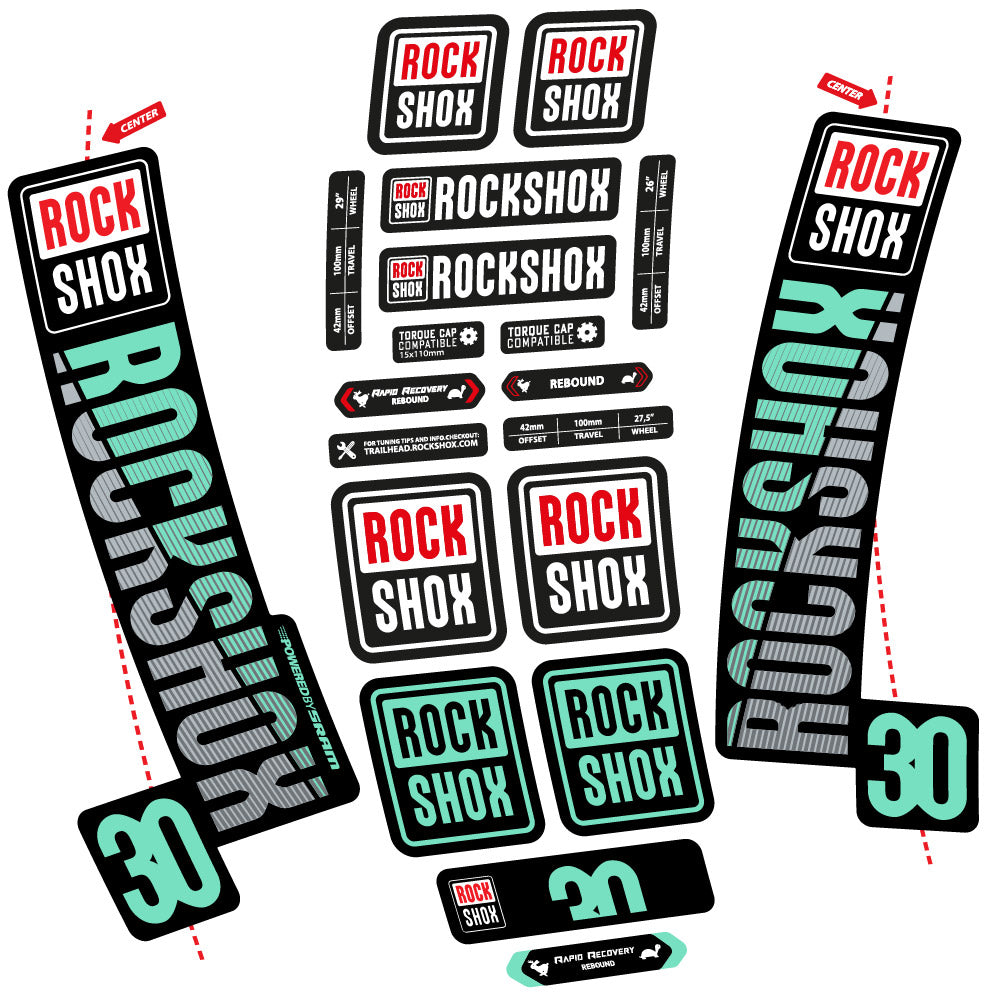 Decal Rock Shox TK30 2018, Fork 29, bike sticker vinyl
