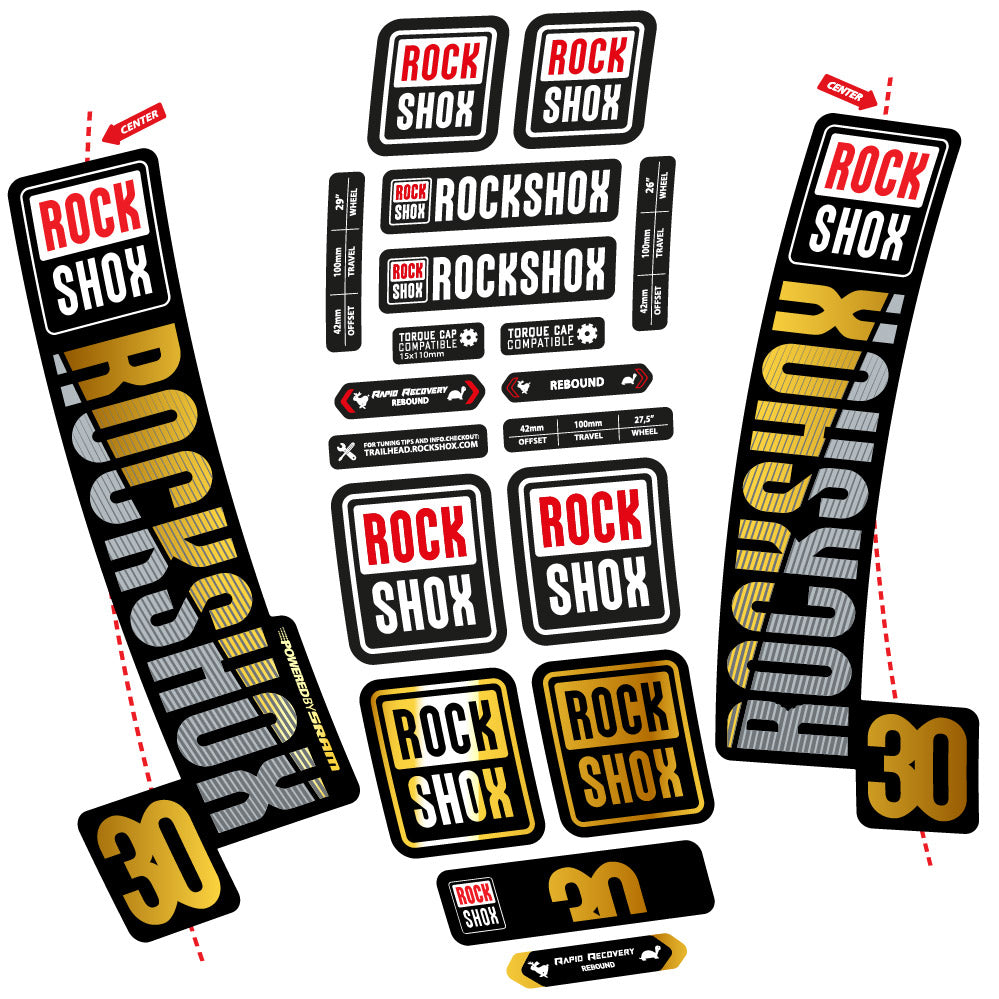 Decal Rock Shox TK30 2018, Fork 29, bike sticker vinyl