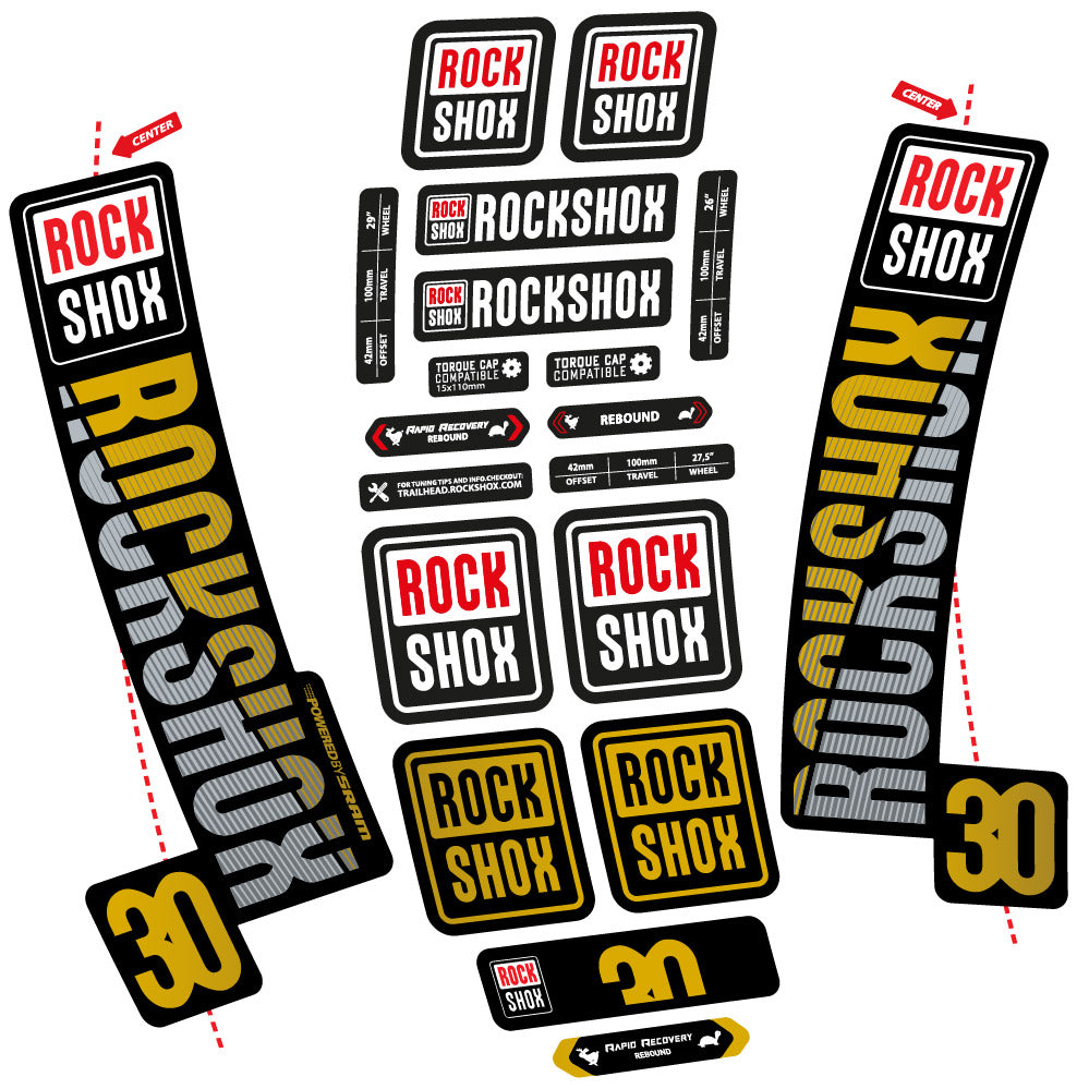 Decal Rock Shox TK30 2018, Fork 29, bike sticker vinyl