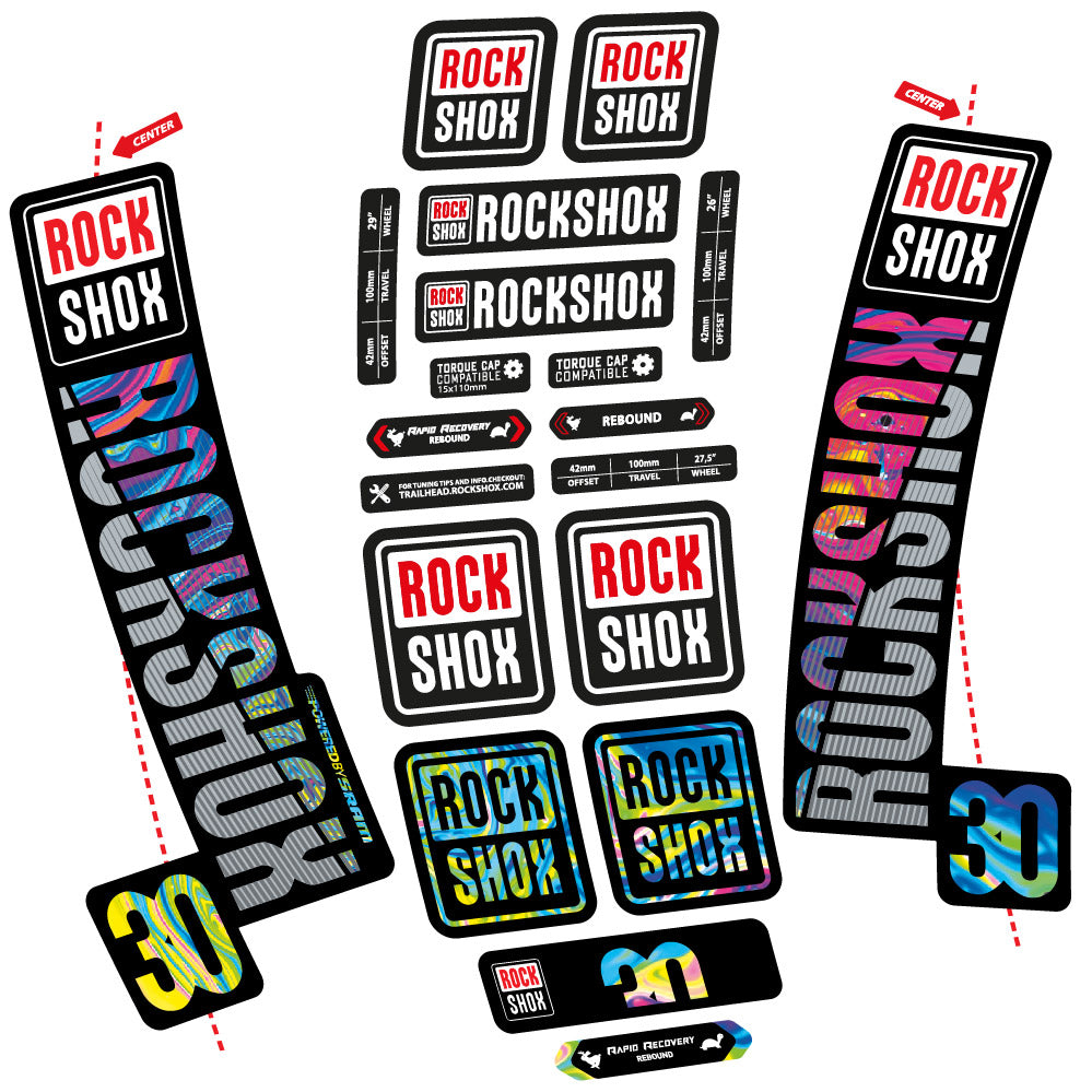 Decal Rock Shox TK30 2018, Fork 29, bike sticker vinyl