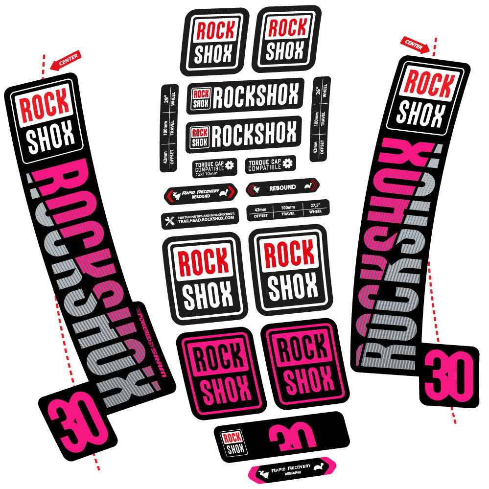 Decal Rock Shox TK30 2018, Fork 29, bike sticker vinyl