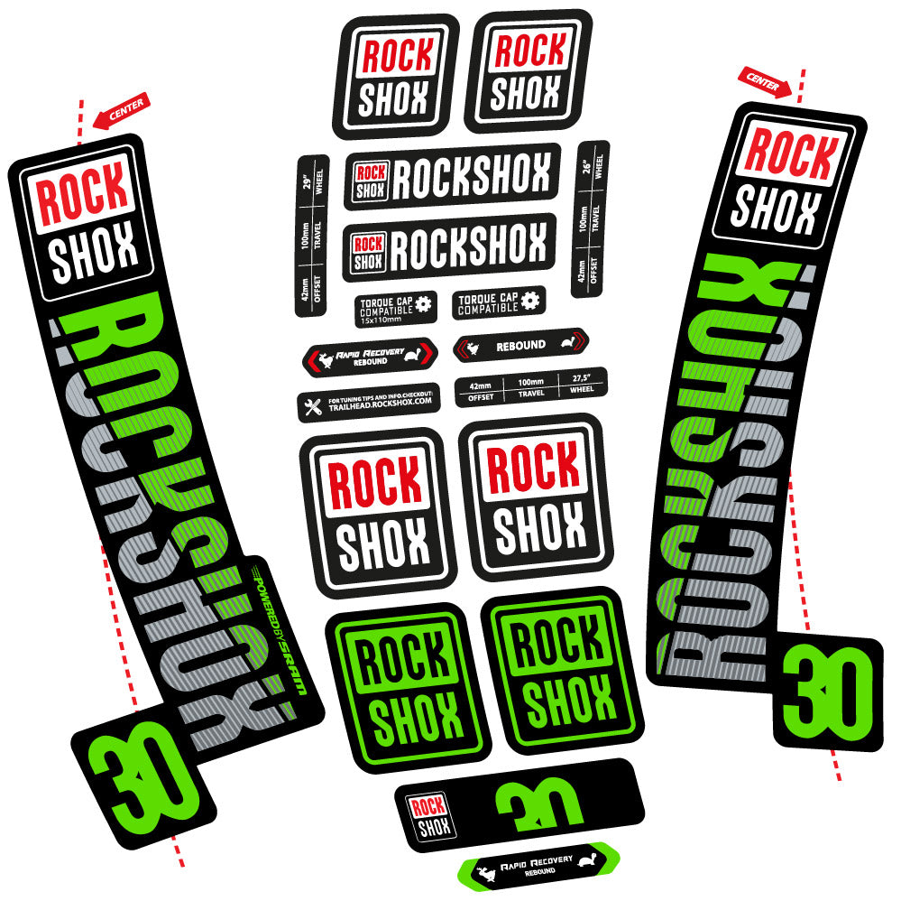 Decal Rock Shox TK30 2018, Fork 29, bike sticker vinyl