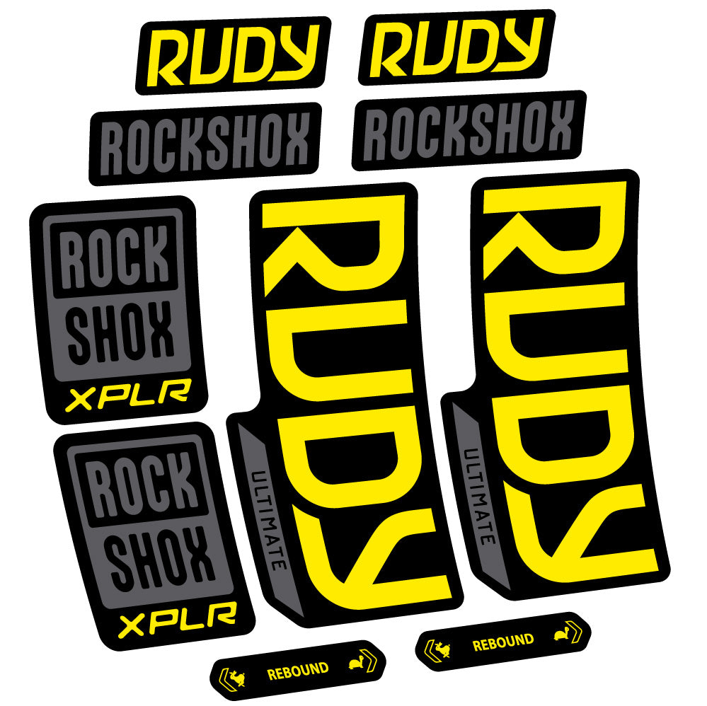 Decal RockShox Rudy Ultimate, Fork 29, bike sticker vinyl