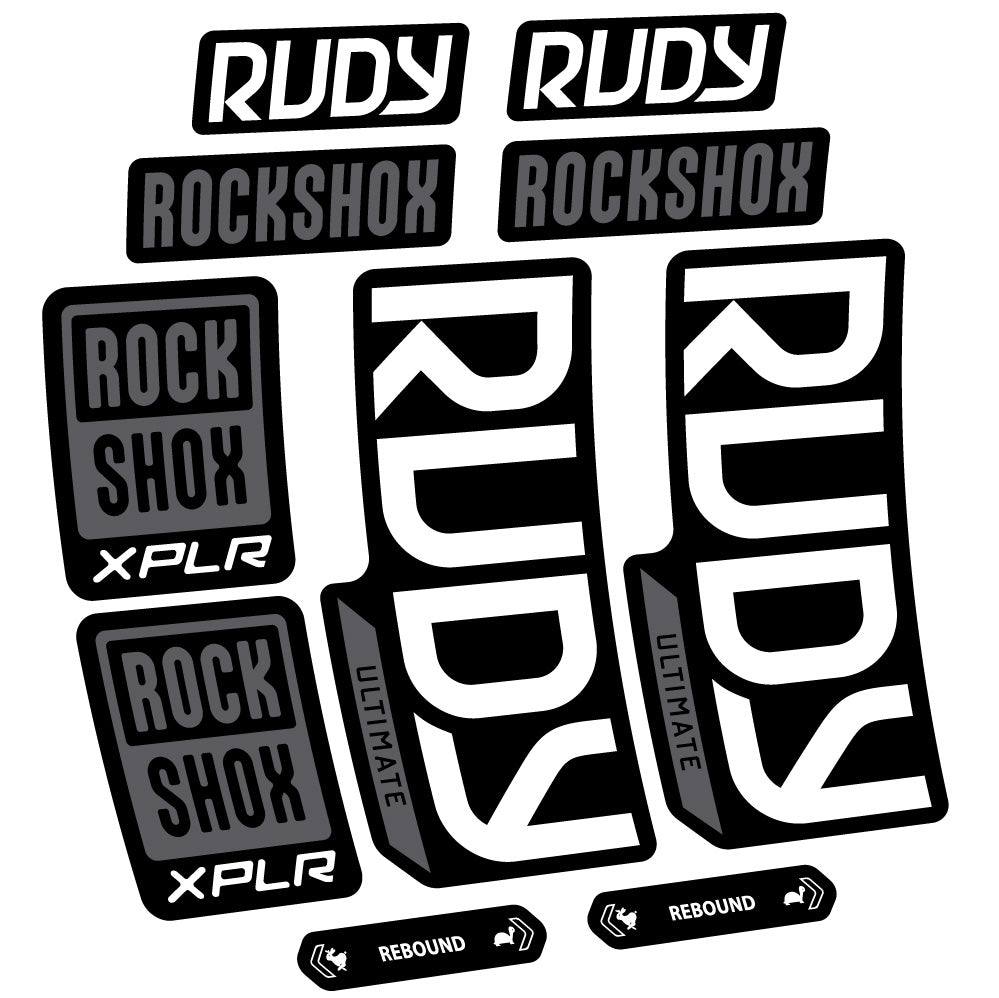 Decal RockShox Rudy Ultimate, Fork 29, bike sticker vinyl