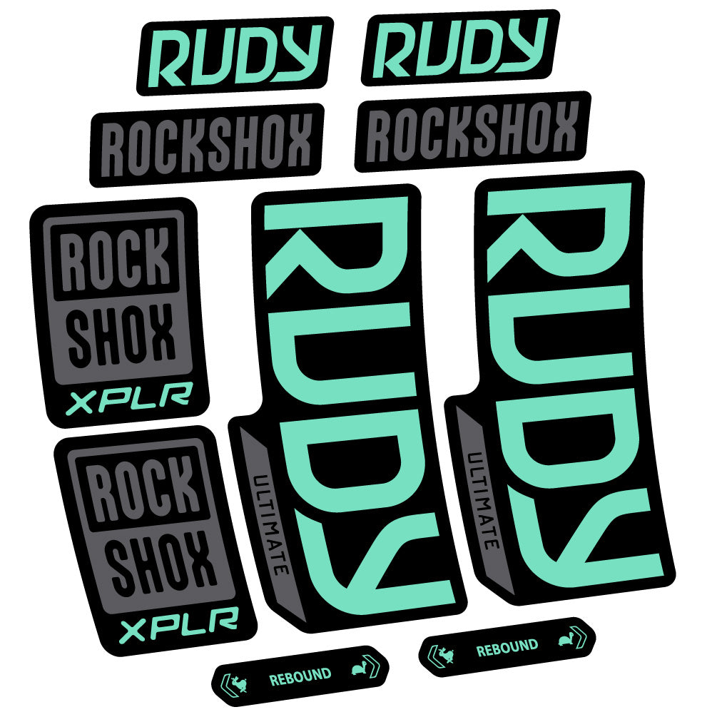 Decal RockShox Rudy Ultimate, Fork 29, bike sticker vinyl