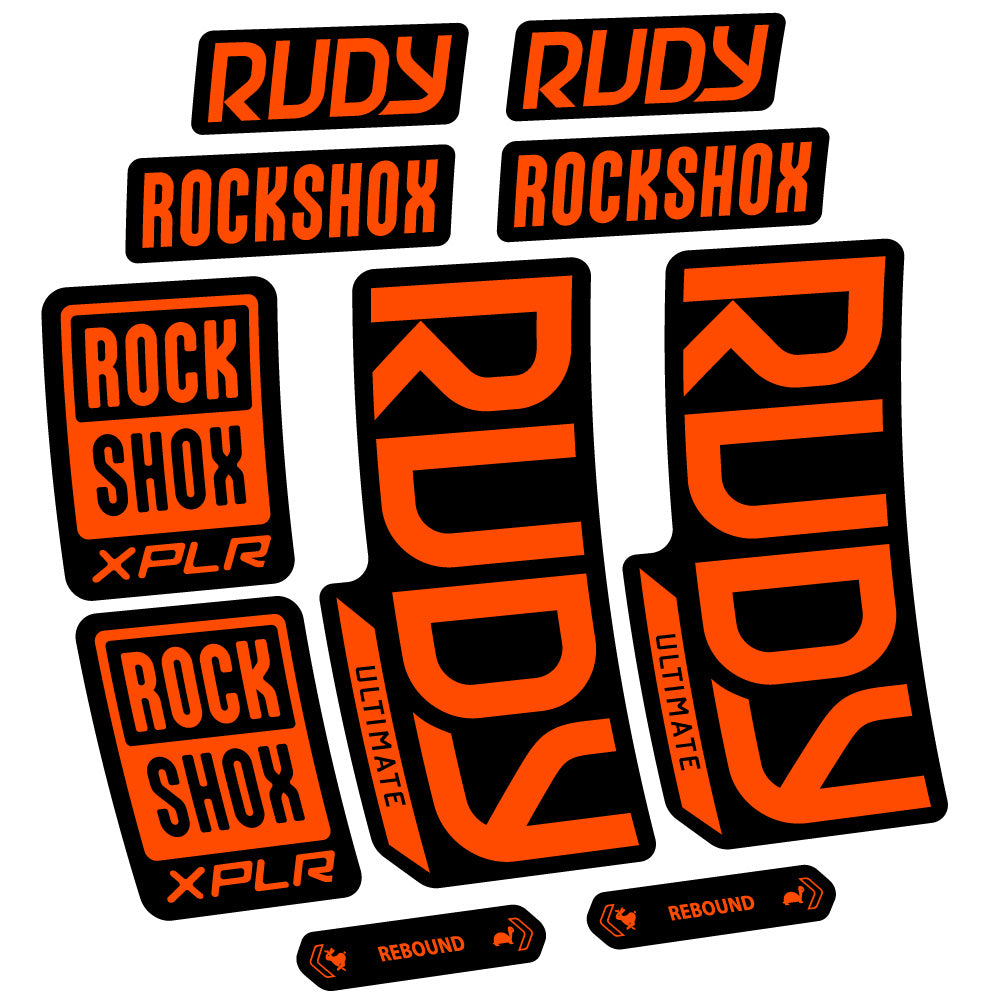 Decal RockShox Rudy Ultimate, Fork 29, bike sticker vinyl