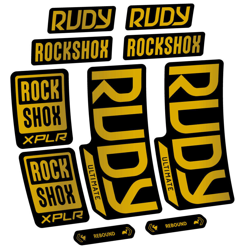 Decal RockShox Rudy Ultimate, Fork 29, bike sticker vinyl