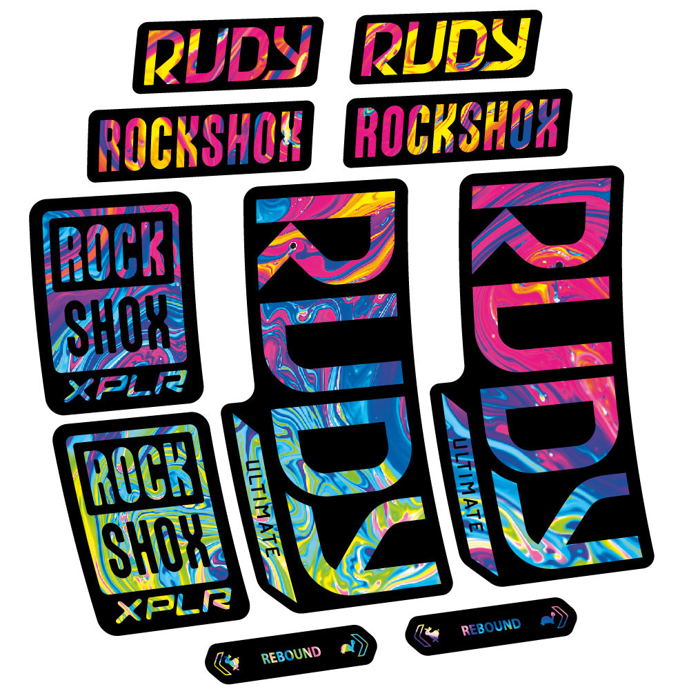 Decal RockShox Rudy Ultimate, Fork 29, bike sticker vinyl