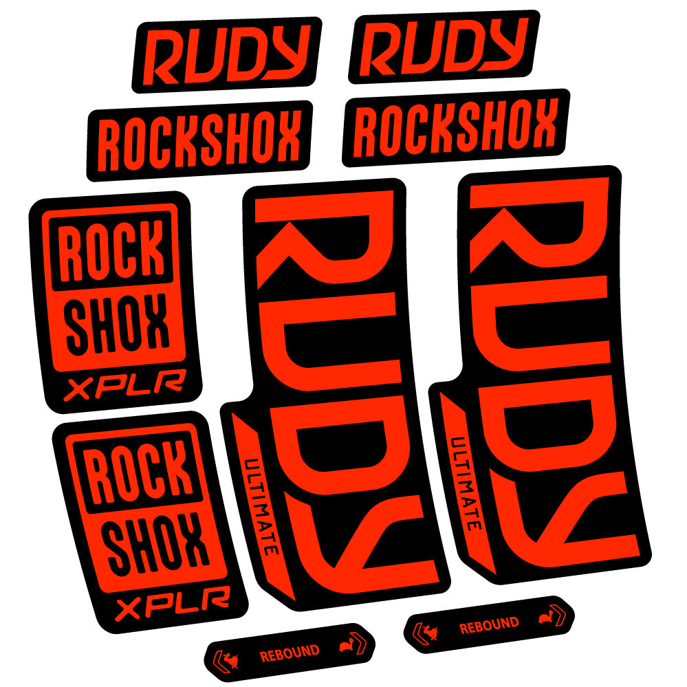 Decal RockShox Rudy Ultimate, Fork 29, bike sticker vinyl