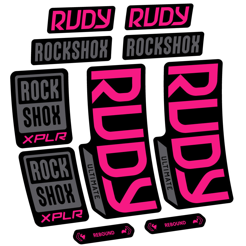 Decal RockShox Rudy Ultimate, Fork 29, bike sticker vinyl