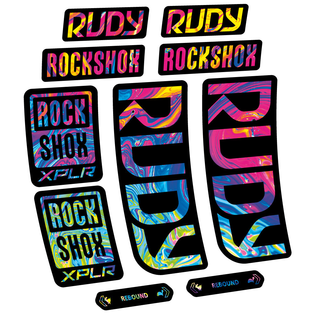 Decal RockShox Rudy 2023-2024, Fork 29, bike sticker vinyl